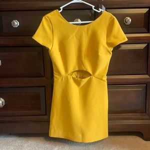 Zara yellow romper. With cut out.